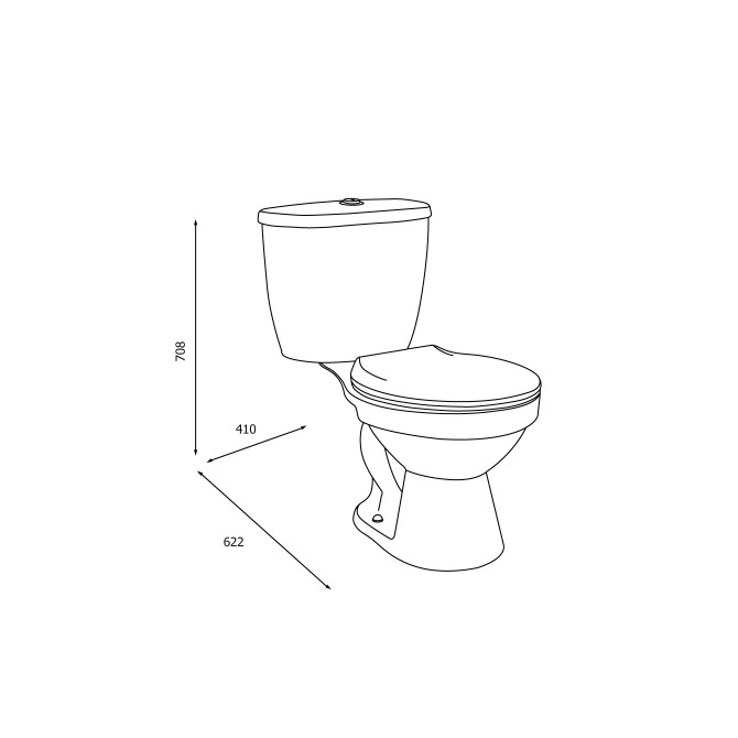 INODORO Two Piece Cancún ITALGRIF